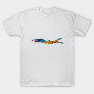 Swimmer in watercolor T-Shirt